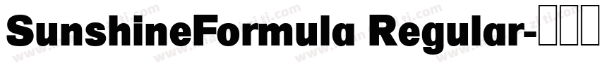 SunshineFormula Regular字体转换